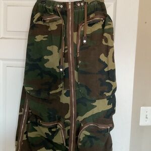 Camouflage and Tan Women's Skirt